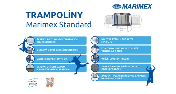 Hlavní přednosti trampolíny Standard