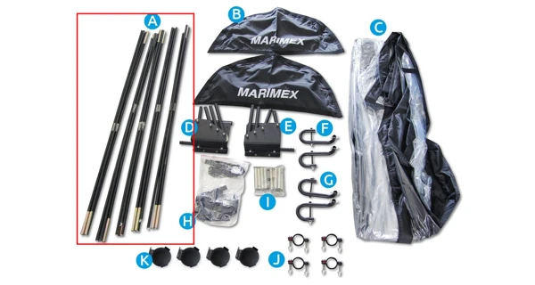 Tyč sklolaminátová skládací (k zastřešení Pool House Control 3,66 m)