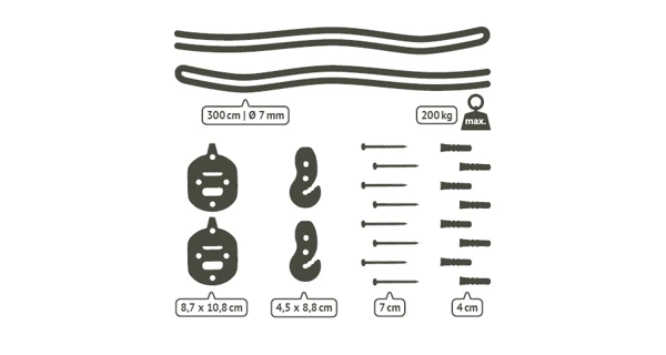 Uchycení houpací sedačky nebo vaku La Siesta CasaMount, černé