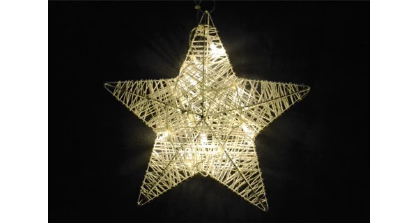 Vánoční hvězda 10 LED - teplá bílá