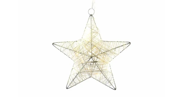 Vánoční hvězda 10 LED - teplá bílá