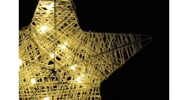 Vánoční hvězda 10 LED - teplá bílá