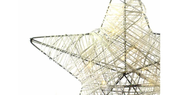 Vánoční hvězda 10 LED - teplá bílá