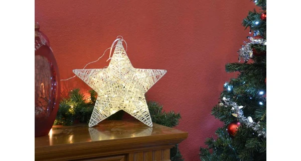 Vánoční hvězda 30 LED - teplá bílá