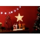 Vánoční hvězda stojící 10 LED - zlatá