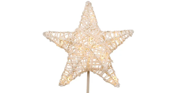 Vánoční hvězda stojící 10 LED - zlatá