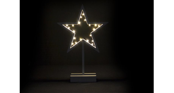 Vánoční hvězda stojící 20 LED - zlatá