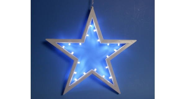Vánoční hvězda závěsná 20 LED - studená bílá