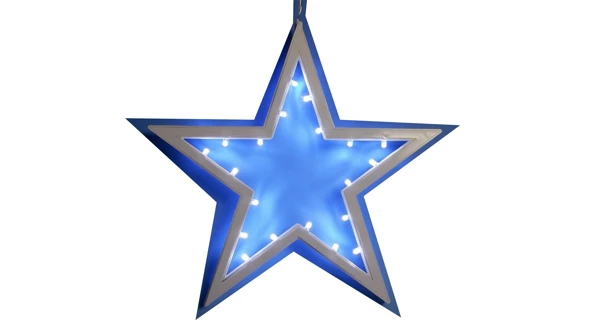 Vánoční hvězda závěsná 20 LED - studená bílá