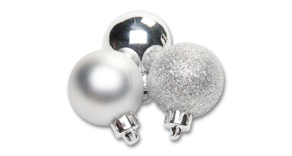 Vánoční koule 4 cm - stříbrná