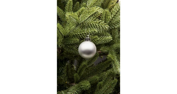 Vánoční koule 4 cm - stříbrná