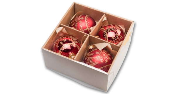 Vánoční koule 8 cm - tradiční set