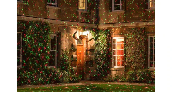 Vánoční laserový projektor - zelená, červená, 8 efektů s časovačem, 20x20 m