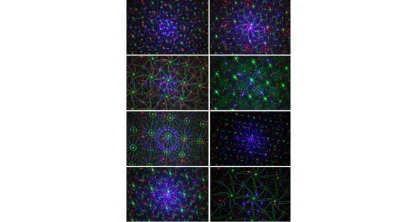 Vánoční laserový projektor - zelená, červená s časovačem, 20x20 m