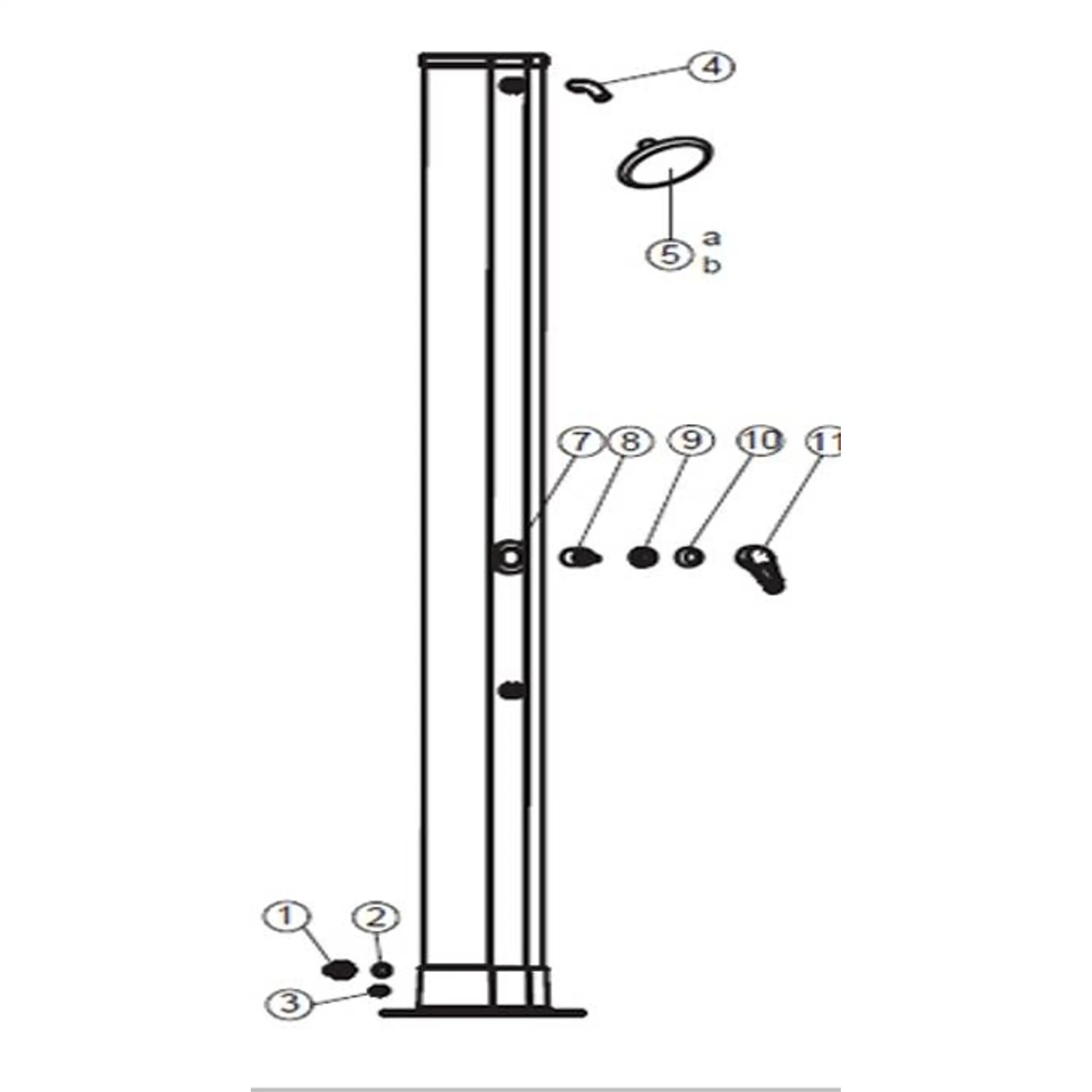 Marimex | Ventil kohoutku solární sprchy UNO 40 l hliníkové | 10992074 Obrázek