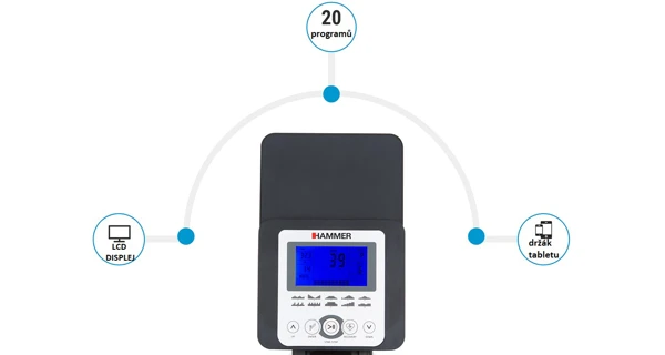 Veslařský trenažér HAMMER Rower Cobra XTR Plus II