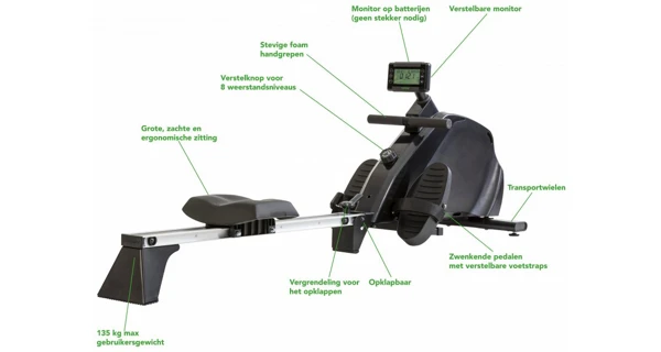 Veslařský trenažér TUNTURI R20 Rower Compentence