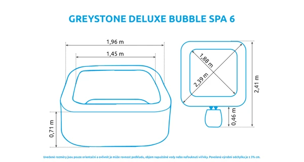 Vířivý bazén Greystone Deluxe Bubble Spa 6 (v náhradním obalu)