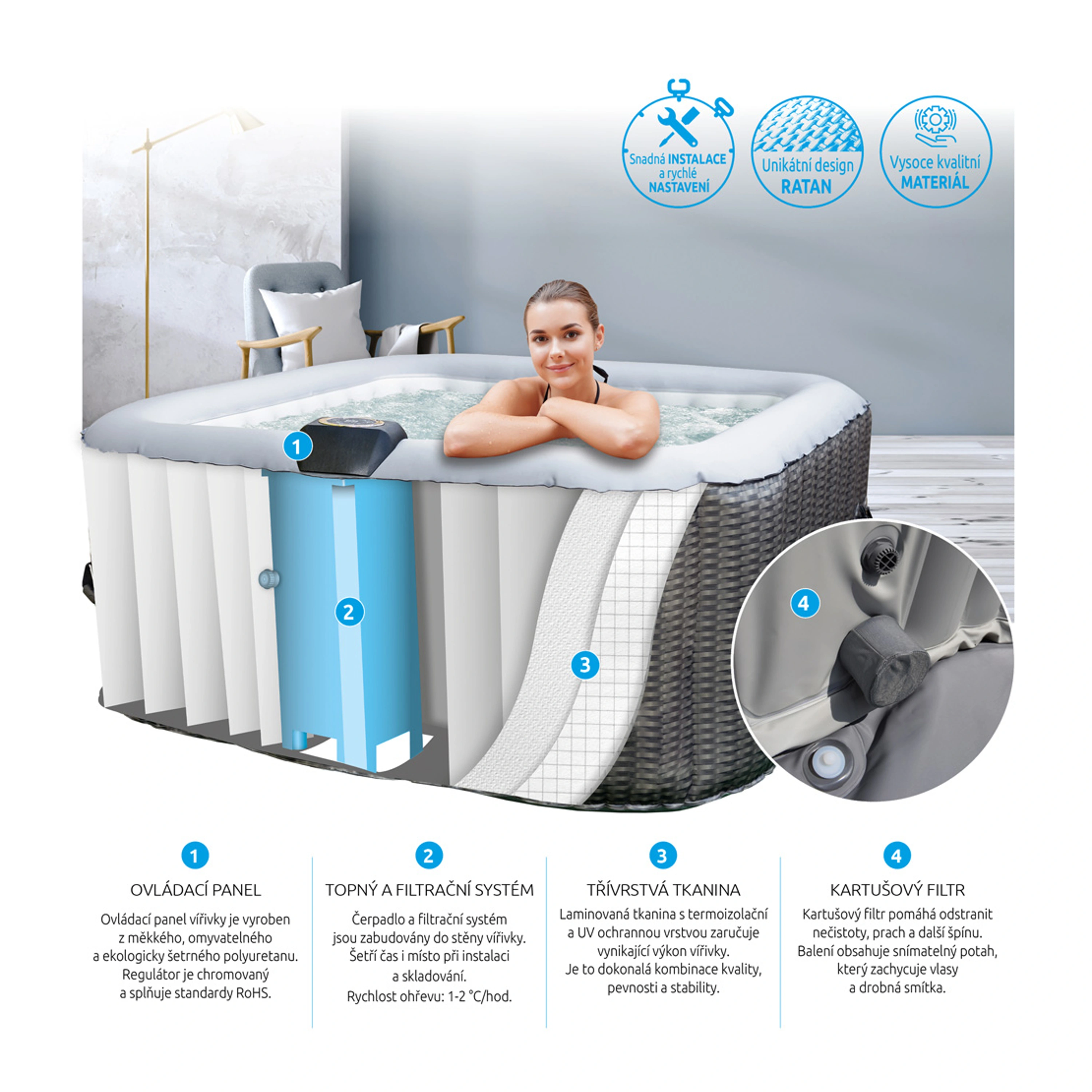 Marimex | Vířivý bazén Marimex AQUAMAR 4002 | 11400260 Obrázek