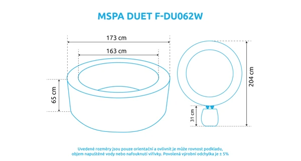 Vířivý bazén MSPA Duet F-DU062W