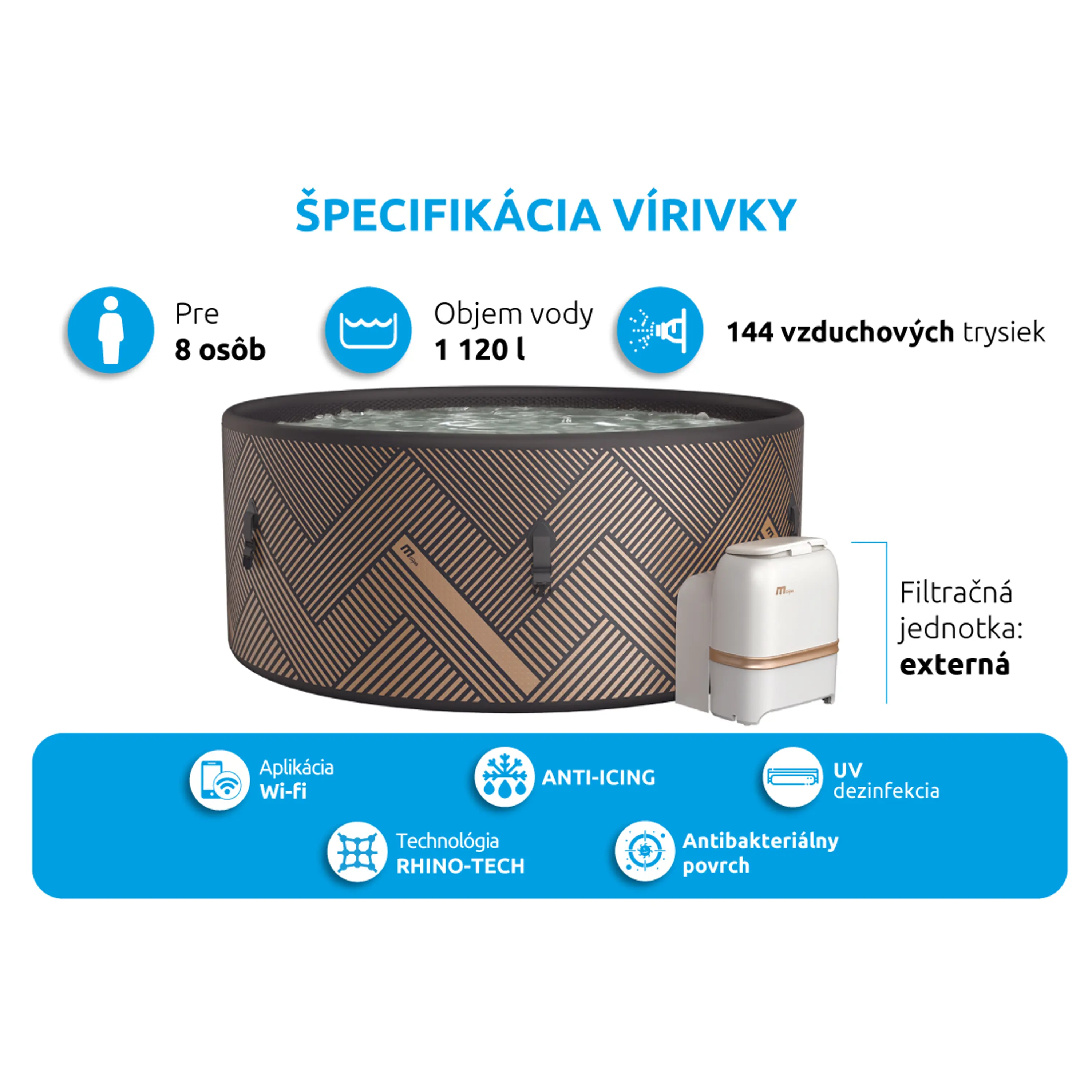 Marimex | Vířivý bazén MSPA Mono ECO F-MO082WE | 11400281 Obrázek