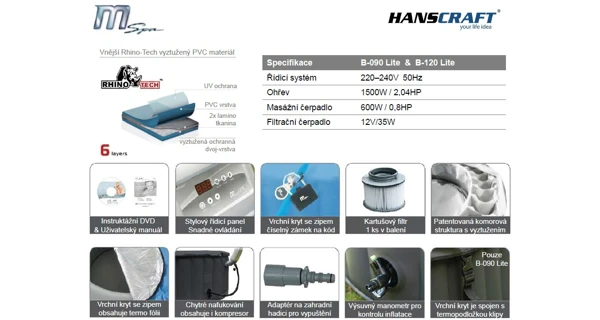 Vířivý bazén MSPA Oasis M-022LS Twillight Lite