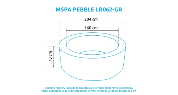 Vířivý bazén MSPA Pebble LR062-GR (poškozený obal)