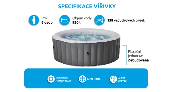 Vířivý bazén MSPA Pebble LR062-GR (poškozený obal)