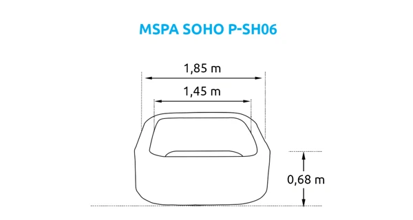 Vířivý bazén MSPA Soho P-SH069 (vystavený)