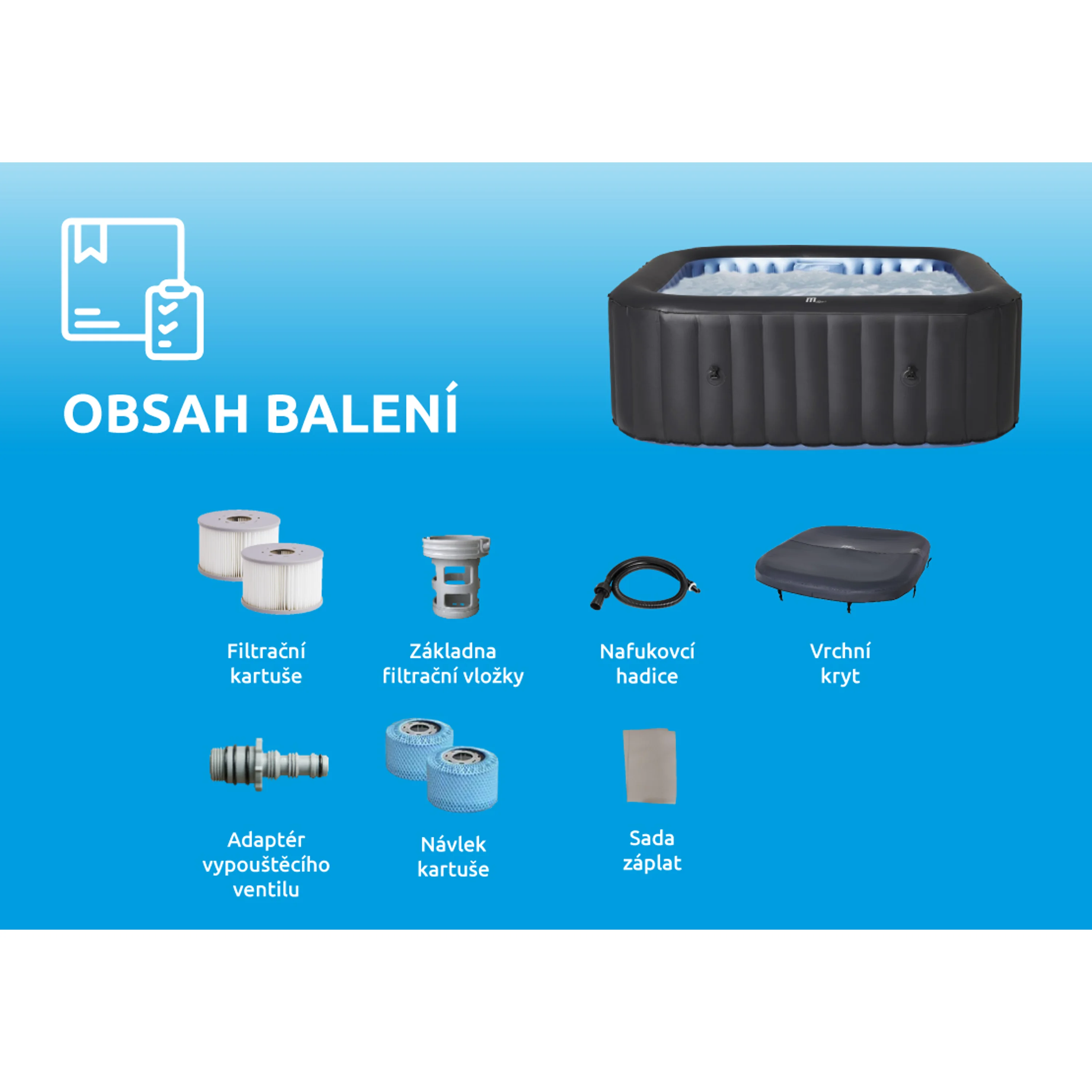 Mspa | Vířivý bazén MSPA Tekapo C-TE041 – šedý okraj | 11400265 Obrázek