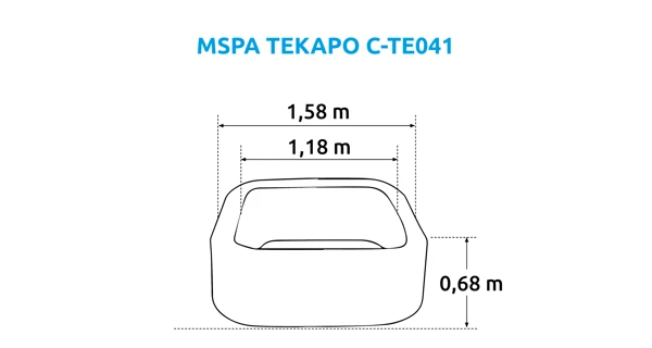 Vířivý bazén MSPA Tekapo C-TE041 – šedý okraj