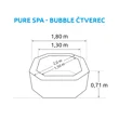 Vířivý bazén Pure Spa - Bubble čtverec (Vystavený)