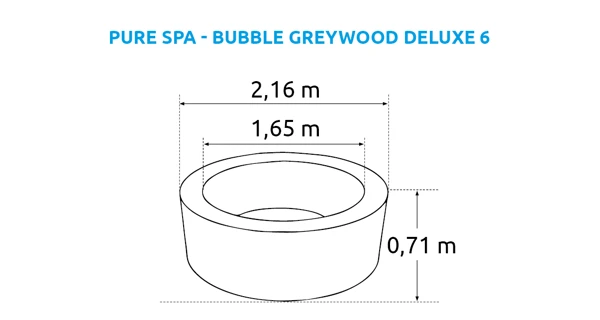 Vířivý bazén Pure Spa - Bubble Greywood Deluxe 6