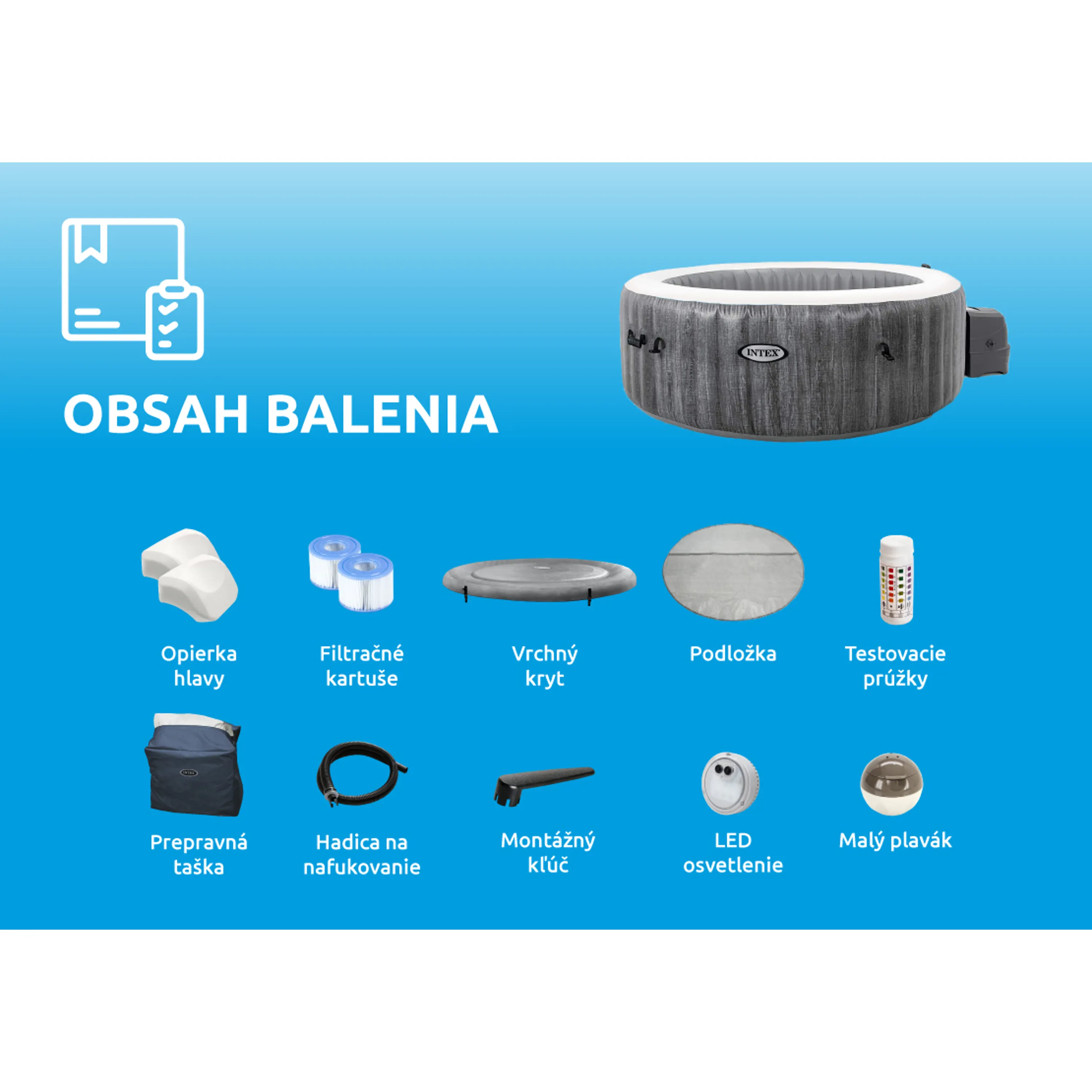 Intex 28440 Purespa Greywood Deluxe HWS 800 Obrázek