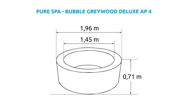 Vířivý bazén Pure Spa - Bubble Greywood Deluxe AP 4 + výhodná sada příslušenství