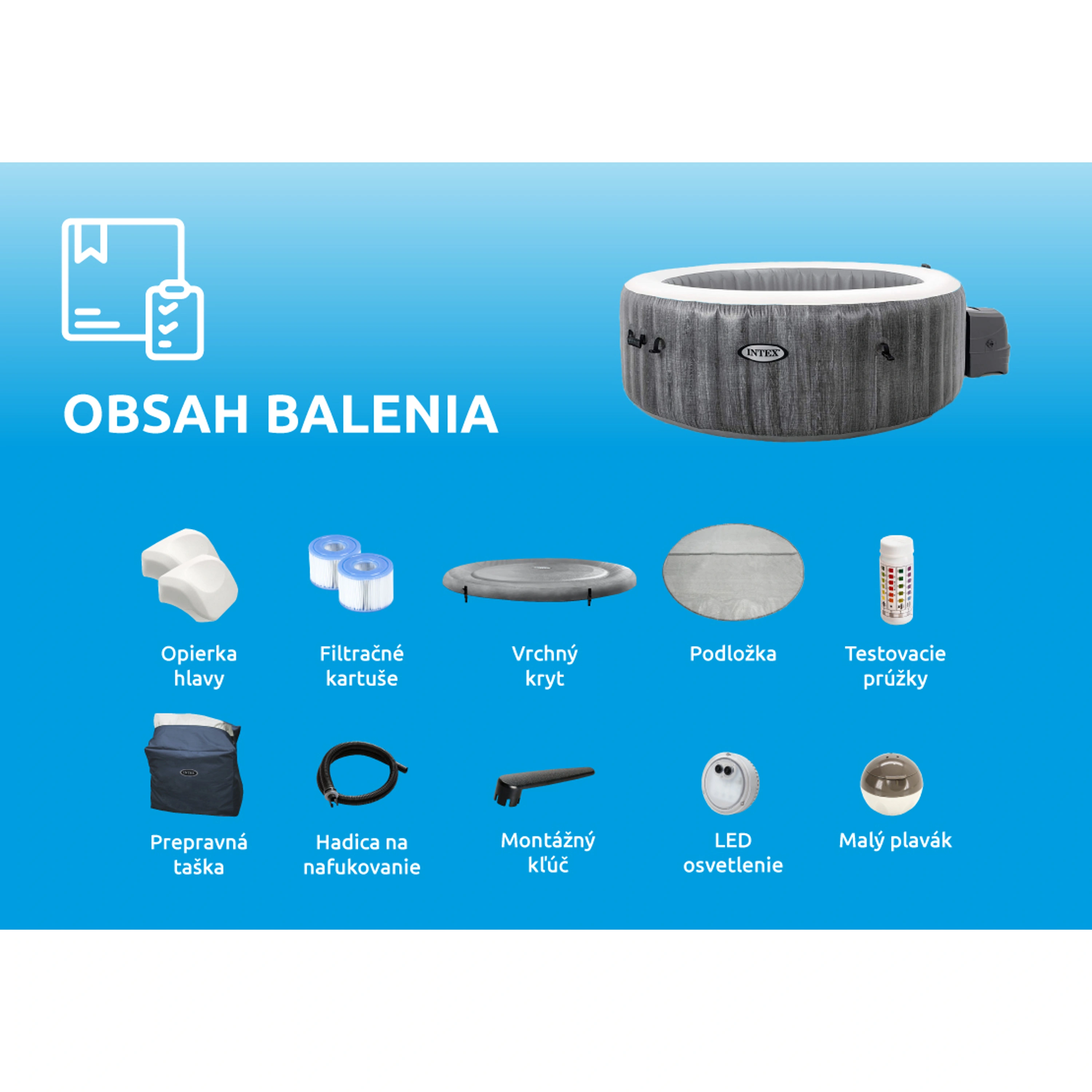 Intex 28442 Purespa Greywood Deluxe HWS 1100 Obrázek