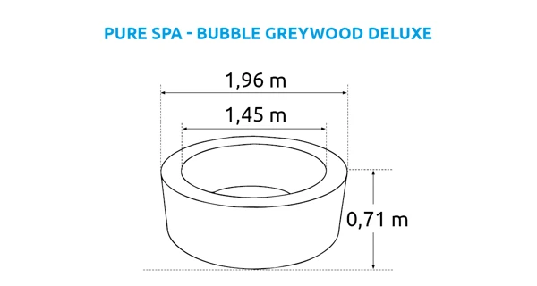 Vířivý bazén Pure Spa - Bubble Greywood Deluxe