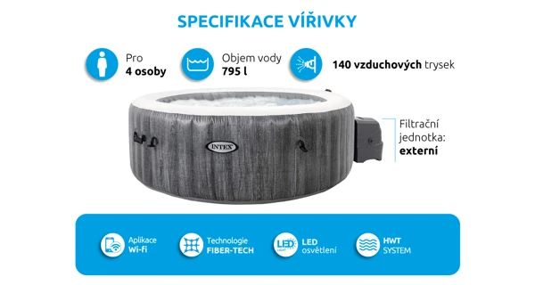 Vířivý bazén Pure Spa - Bubble Greywood Deluxe NP 4