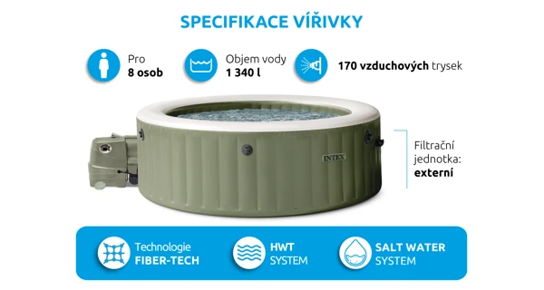 Vířivý bazén Pure Spa Bubble HWS 8 NP (poškozený obal)