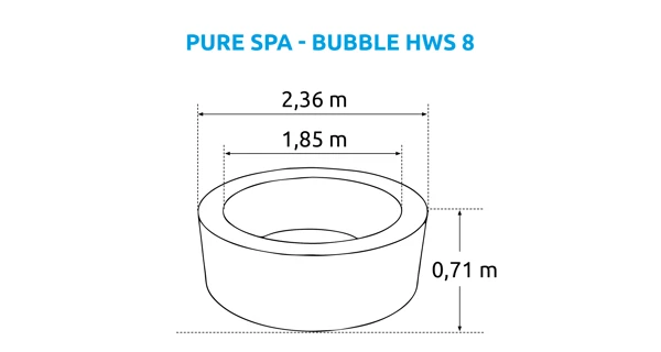 Vířivý bazén Pure Spa Bubble HWS 8 NP + výhodná sada příslušenství