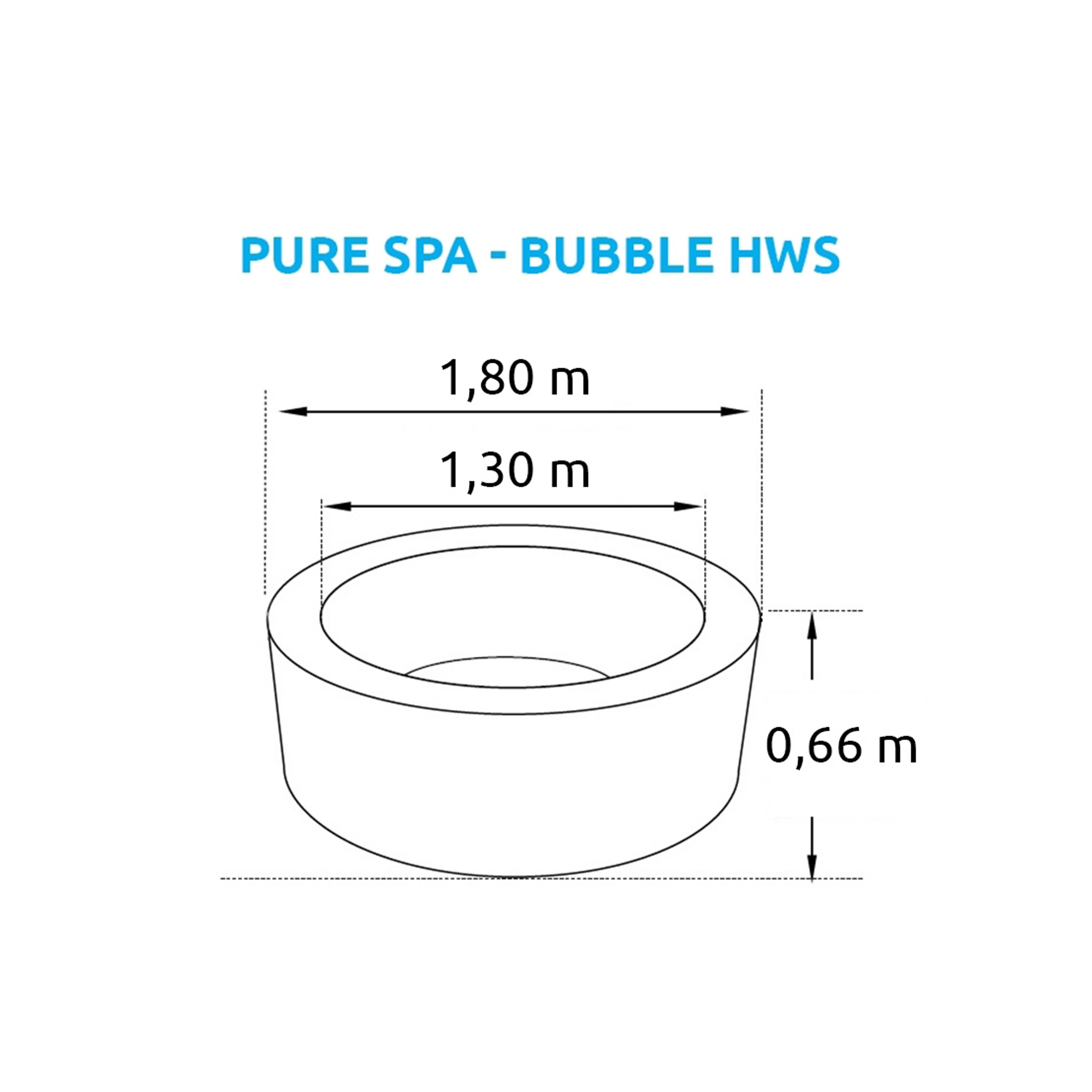 Marimex | Vířivý bazén Pure Spa - Bubble HWS, modrý | 11400275 Obrázek