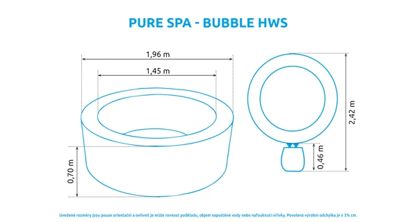 Vířivý bazén Pure Spa - Bubble HWS (Vystavený)