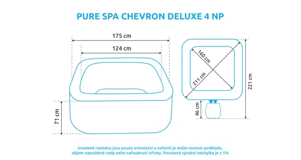 Vířivý bazén Pure Spa Chevron Deluxe 4 NP