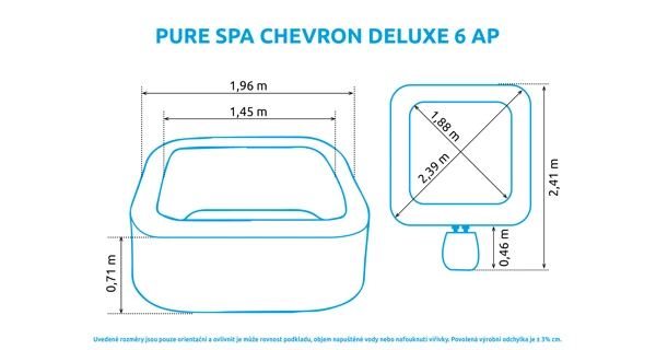 Vířivý bazén Pure Spa Chevron Deluxe 6 NP (poškozený obal)