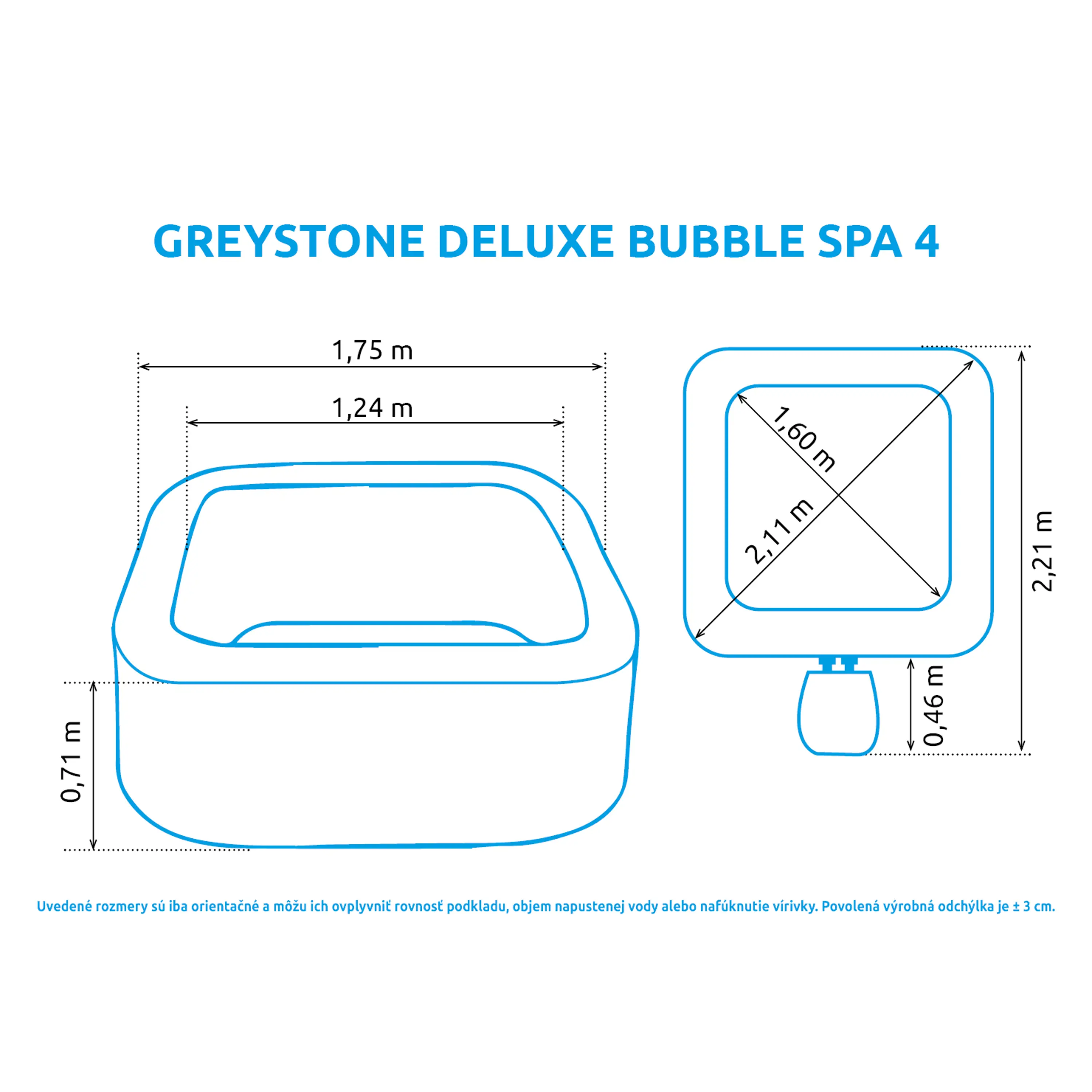 Intex | Vířivý bazén Pure Spa Greystone Deluxe Bubble Spa 4 NP | 11400294 Obrázek