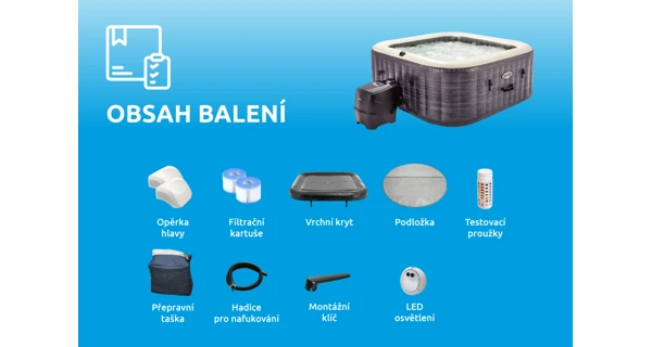 Vířivý bazén Pure Spa Greystone Deluxe Bubble Spa 4 NP (náhradní obal)