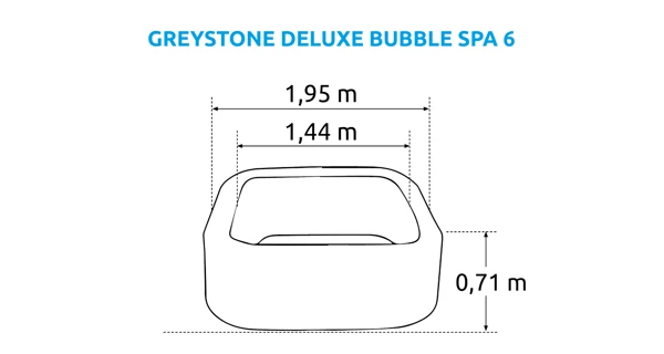 Vířivý bazén Pure Spa Greystone Deluxe Bubble Spa 6 NP + výhodná sada příslušenství