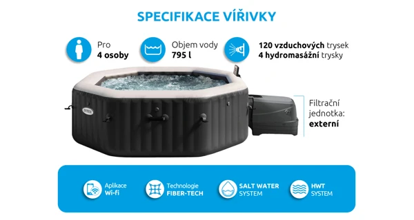 Vířivý bazén Pure Spa - Jet & Bubble Deluxe HWS 4