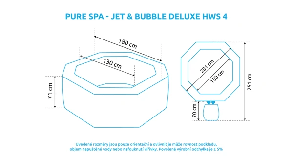 Vířivý bazén Pure Spa - Jet & Bubble Deluxe HWS 4