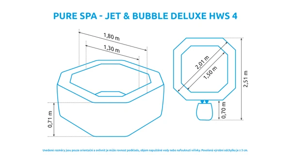 Vířivý bazén Pure Spa - Jet & Bubble Deluxe HWS 4 (Rozbaleno)
